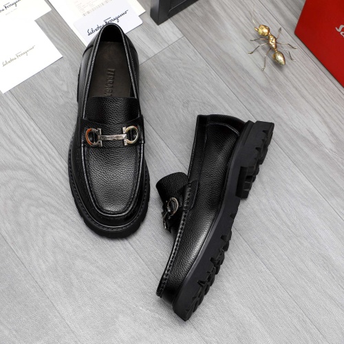 Replica Salvatore Ferragamo Leather Shoes For Men #1209300 $82.00 USD for Wholesale