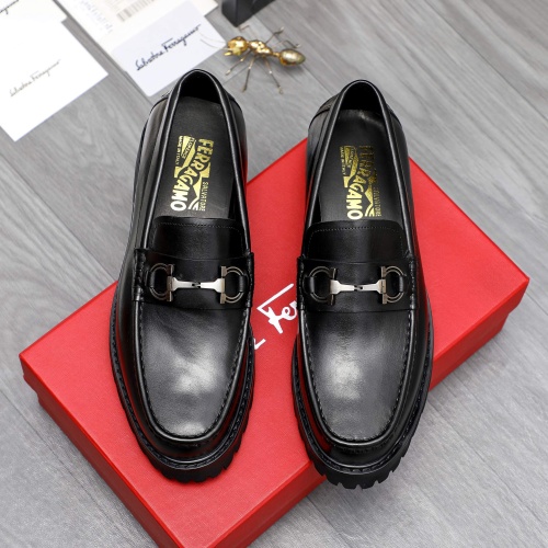 Replica Salvatore Ferragamo Leather Shoes For Men #1209319 $82.00 USD for Wholesale