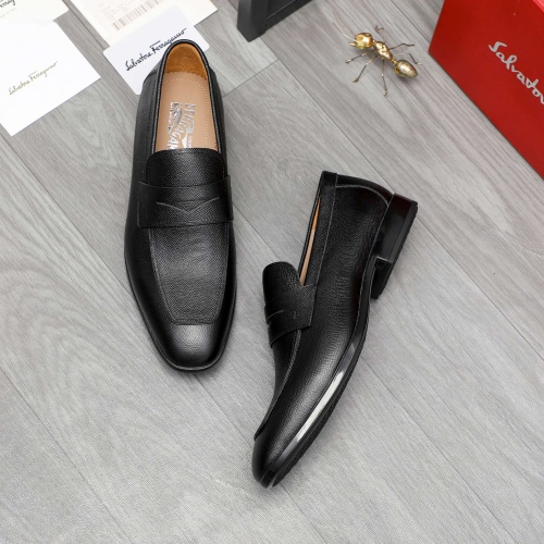 Replica Salvatore Ferragamo Leather Shoes For Men #1209339 $102.00 USD for Wholesale