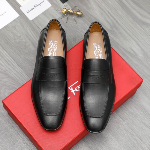 Replica Salvatore Ferragamo Leather Shoes For Men #1209343 $102.00 USD for Wholesale