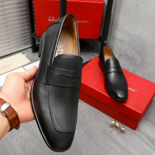 Replica Salvatore Ferragamo Leather Shoes For Men #1209343 $102.00 USD for Wholesale