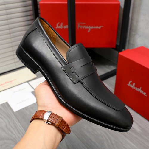 Replica Salvatore Ferragamo Leather Shoes For Men #1209343 $102.00 USD for Wholesale