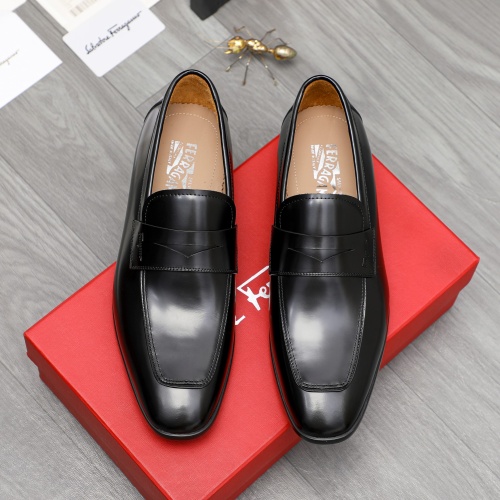 Replica Salvatore Ferragamo Leather Shoes For Men #1209344 $102.00 USD for Wholesale