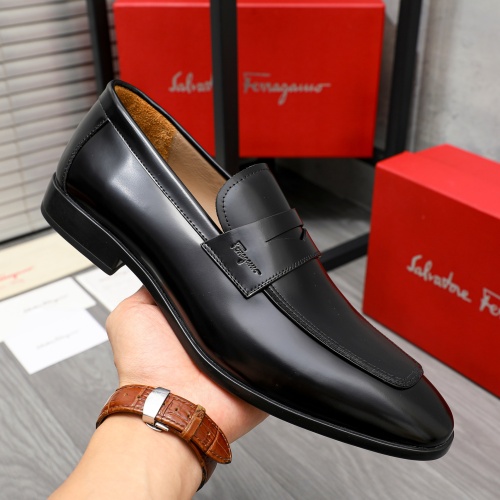 Replica Salvatore Ferragamo Leather Shoes For Men #1209344 $102.00 USD for Wholesale