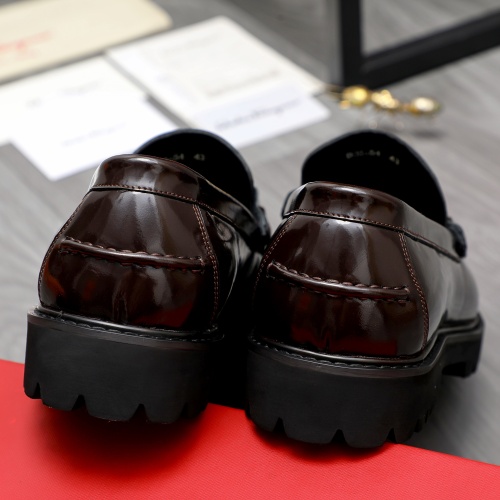 Replica Salvatore Ferragamo Leather Shoes For Men #1209379 $82.00 USD for Wholesale