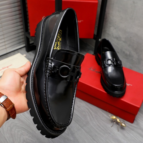 Replica Salvatore Ferragamo Leather Shoes For Men #1209380 $82.00 USD for Wholesale