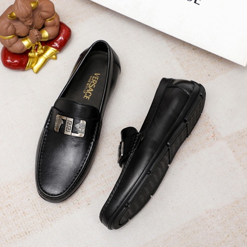 Replica Versace Leather Shoes For Men #1209496 $68.00 USD for Wholesale