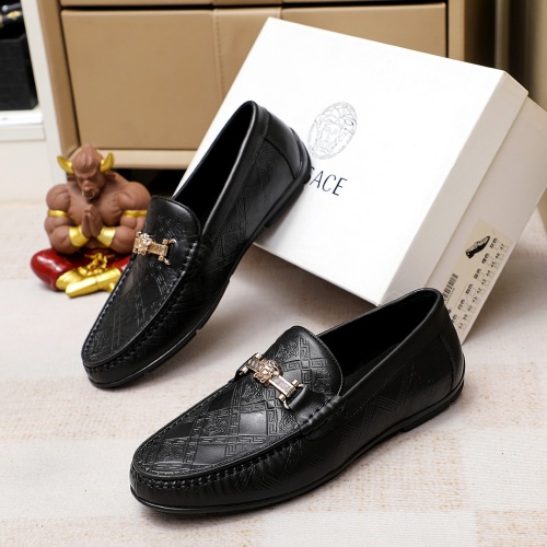 Replica Versace Leather Shoes For Men #1209497 $68.00 USD for Wholesale