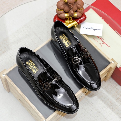 Replica Salvatore Ferragamo Leather Shoes For Men #1209500 $80.00 USD for Wholesale