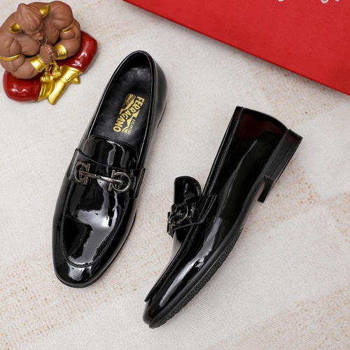 Replica Salvatore Ferragamo Leather Shoes For Men #1209500 $80.00 USD for Wholesale