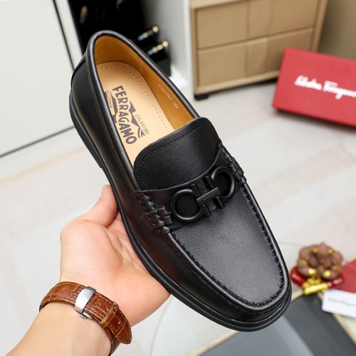 Replica Salvatore Ferragamo Leather Shoes For Men #1209530 $85.00 USD for Wholesale