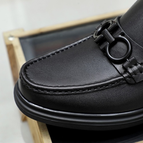 Replica Salvatore Ferragamo Leather Shoes For Men #1209530 $85.00 USD for Wholesale