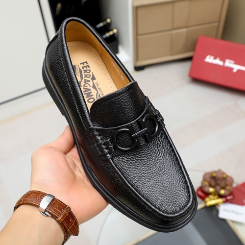 Replica Salvatore Ferragamo Leather Shoes For Men #1209531 $85.00 USD for Wholesale