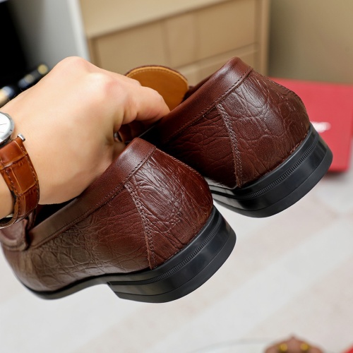 Replica Salvatore Ferragamo Leather Shoes For Men #1209563 $85.00 USD for Wholesale