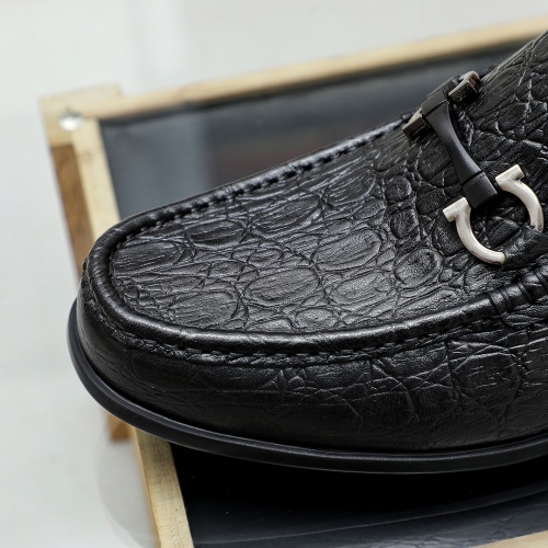 Replica Salvatore Ferragamo Leather Shoes For Men #1209564 $85.00 USD for Wholesale