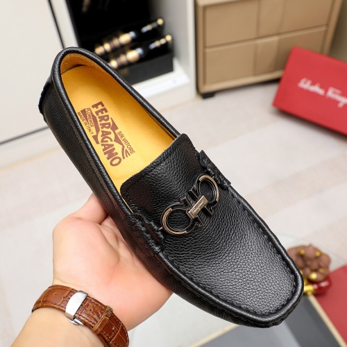 Replica Salvatore Ferragamo Leather Shoes For Men #1209565 $72.00 USD for Wholesale