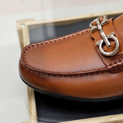 Replica Salvatore Ferragamo Leather Shoes For Men #1209566 $68.00 USD for Wholesale