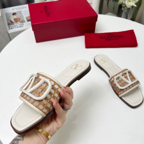 Replica Valentino Slippers For Women #1210665 $82.00 USD for Wholesale