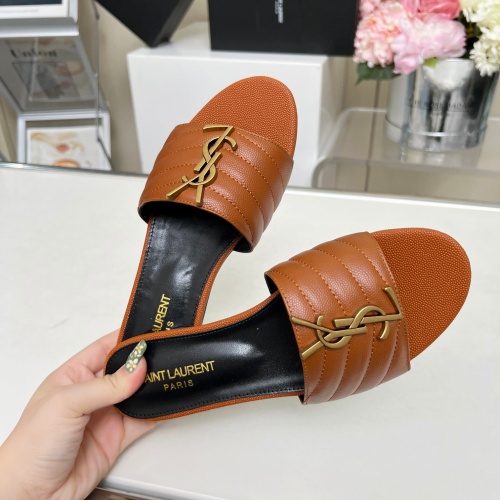 Replica Yves Saint Laurent YSL Slippers For Women #1211074 $80.00 USD for Wholesale