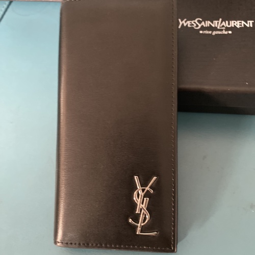 Yves Saint Laurent YSL Man Wallets In Silver #1211783, $45.00 USD, [ITEM#1211783], Yves Saint Laurent YSL AAA Man Wallets