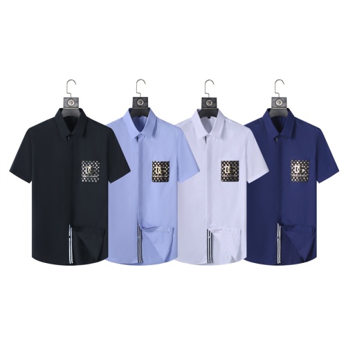 Replica Dolce & Gabbana D&G Shirts Short Sleeved For Men #1211919 $39.00 USD for Wholesale