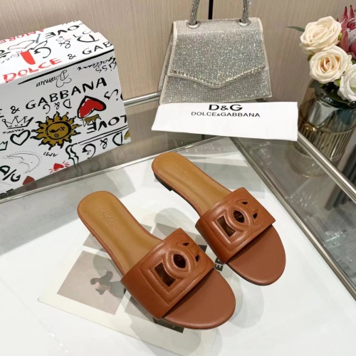 Replica Dolce & Gabbana D&G Slippers For Women #1213200 $80.00 USD for Wholesale