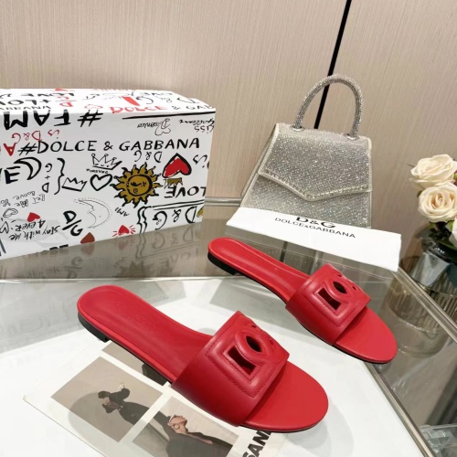 Replica Dolce & Gabbana D&G Slippers For Women #1213204 $80.00 USD for Wholesale