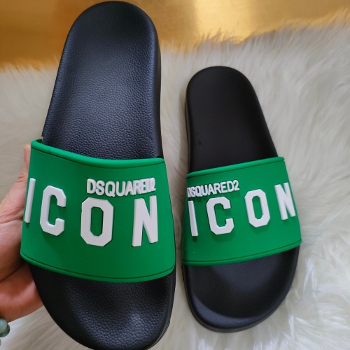 Replica Dsquared Slippers For Men #1216220 $48.00 USD for Wholesale