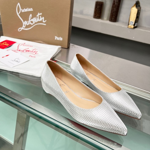 Replica Christian Louboutin Flat Shoes For Women #1217058 $102.00 USD for Wholesale