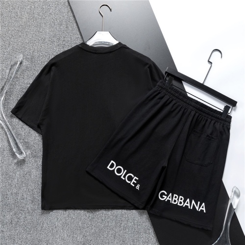 Replica Dolce & Gabbana D&G Tracksuits Short Sleeved For Men #1218837 $48.00 USD for Wholesale