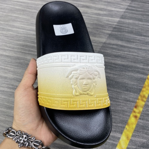 Replica Versace Slippers For Men #1220284 $45.00 USD for Wholesale