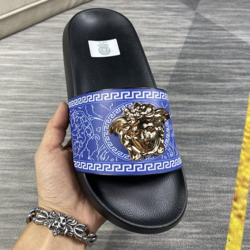 Replica Versace Slippers For Men #1220287 $45.00 USD for Wholesale