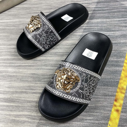 Replica Versace Slippers For Men #1220288 $45.00 USD for Wholesale