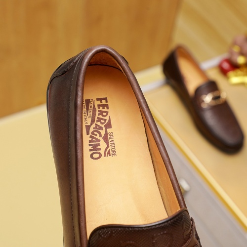 Replica Salvatore Ferragamo Leather Shoes For Men #1220603 $76.00 USD for Wholesale