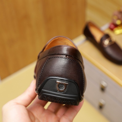 Replica Salvatore Ferragamo Leather Shoes For Men #1220603 $76.00 USD for Wholesale