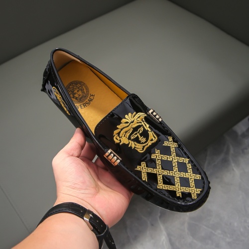 Replica Versace Leather Shoes For Men #1220619 $68.00 USD for Wholesale