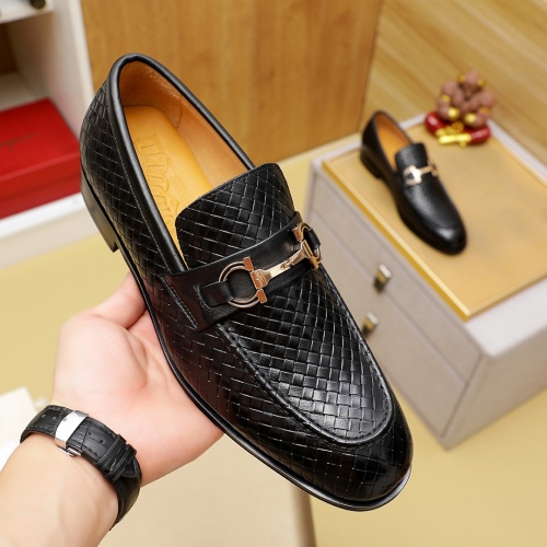 Replica Salvatore Ferragamo Leather Shoes For Men #1220804 $85.00 USD for Wholesale