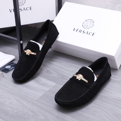 Replica Versace Leather Shoes For Men #1220832 $68.00 USD for Wholesale