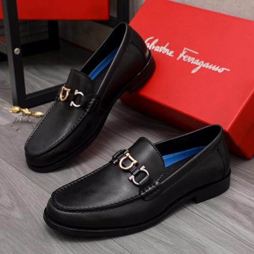 Replica Salvatore Ferragamo Leather Shoes For Men #1220904 $85.00 USD for Wholesale