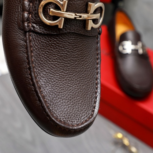 Replica Salvatore Ferragamo Leather Shoes For Men #1220983 $76.00 USD for Wholesale