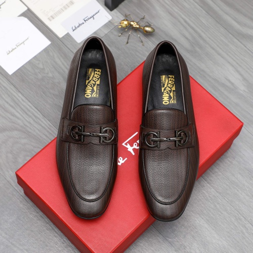 Replica Salvatore Ferragamo Leather Shoes For Men #1220994 $80.00 USD for Wholesale