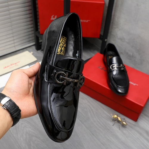 Replica Salvatore Ferragamo Leather Shoes For Men #1220995 $80.00 USD for Wholesale