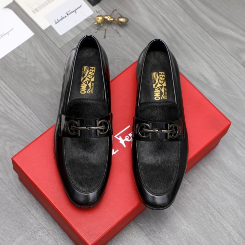 Replica Salvatore Ferragamo Leather Shoes For Men #1220996 $80.00 USD for Wholesale