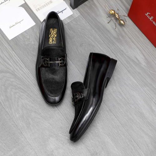 Replica Salvatore Ferragamo Leather Shoes For Men #1220996 $80.00 USD for Wholesale