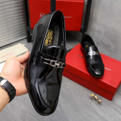 Replica Salvatore Ferragamo Leather Shoes For Men #1220998 $80.00 USD for Wholesale