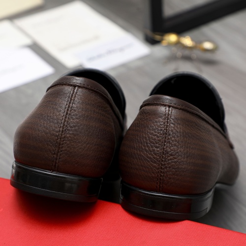 Replica Salvatore Ferragamo Leather Shoes For Men #1220999 $80.00 USD for Wholesale