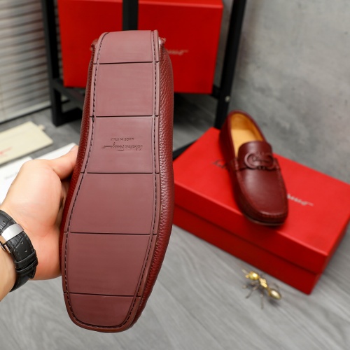 Replica Salvatore Ferragamo Leather Shoes For Men #1221160 $82.00 USD for Wholesale