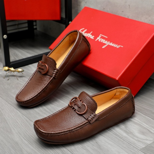 Salvatore Ferragamo Leather Shoes For Men #1221161