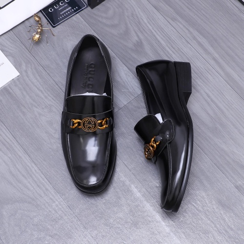 Replica Salvatore Ferragamo Leather Shoes For Men #1221168 $82.00 USD for Wholesale