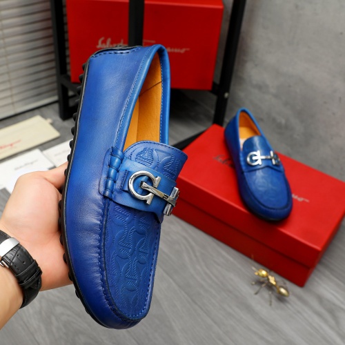 Replica Salvatore Ferragamo Leather Shoes For Men #1221232 $76.00 USD for Wholesale